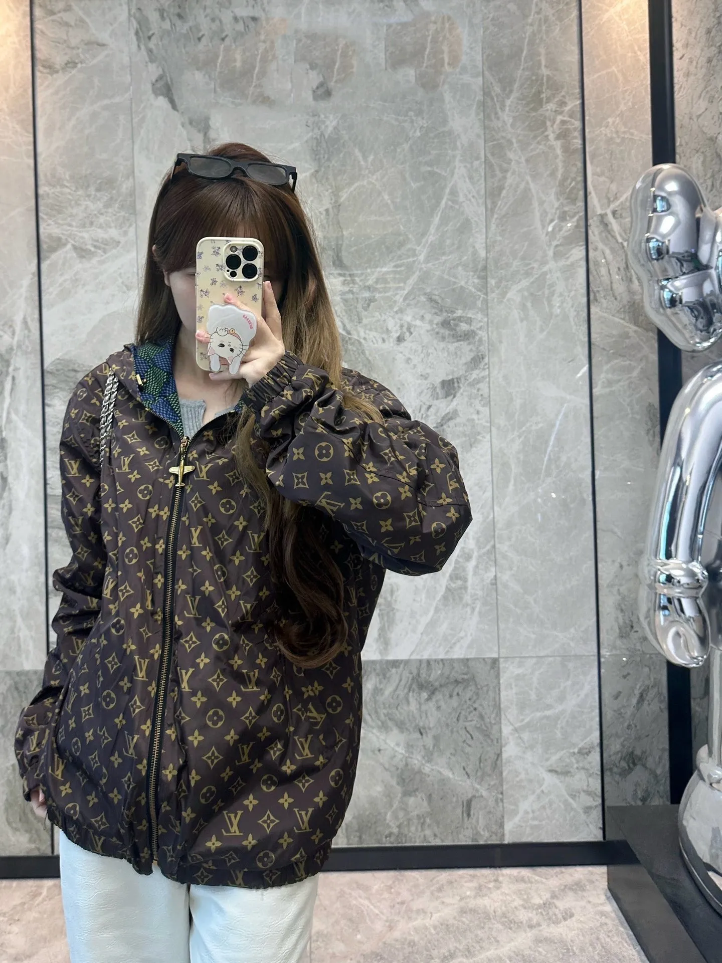 Louis Vuitton/Louis Vuitton presbyopic checkerboard double-sided jacket